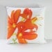 Garden Flowers Pillow Cover: Crocosmia (Left-Side Print)