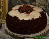Vegan White Cream cheese chocolate cake, love, animal free cruelty,no eggs,no dairy, new year promotion.