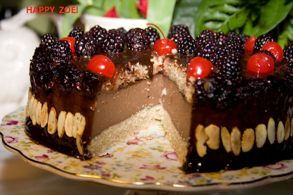 Vegan Chocolate Inspiration  cheesecake and dark chocolate,Healthy and Natural ingredients,No eggs,No lactose,Love,Birthday.