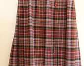 Vintage Wool Plaid Skirt