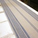 Farmhouse table runner, shabby chic, farmhouse decor, cottage decor, table runner, blue and beige linen