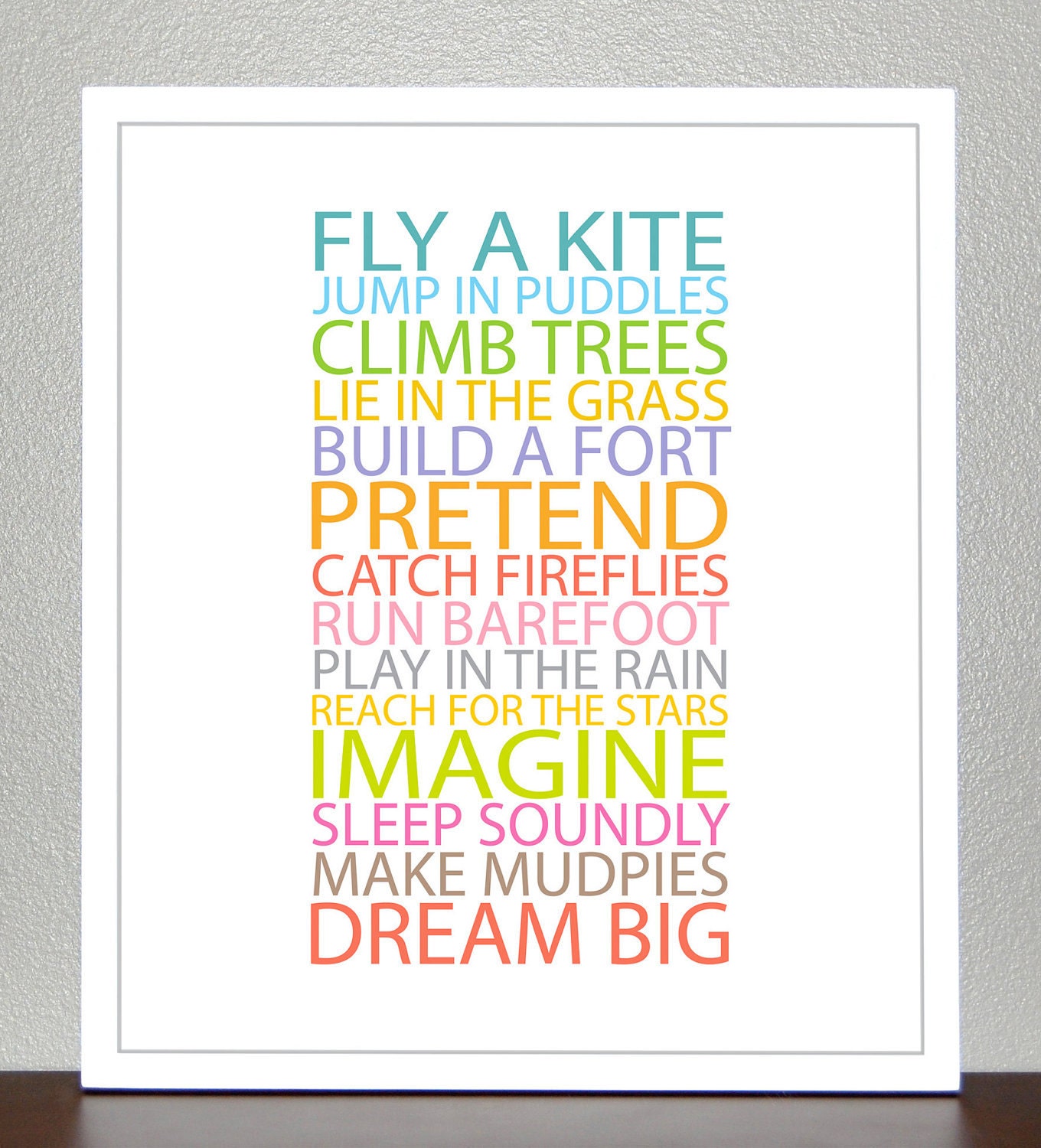 Nursery Decor - BE A KID - 8x10 Print