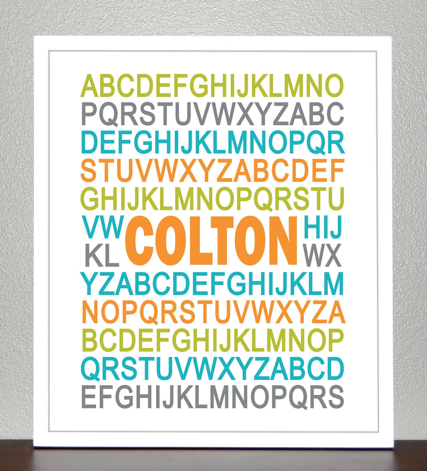 Custom name - Alphabet Poster