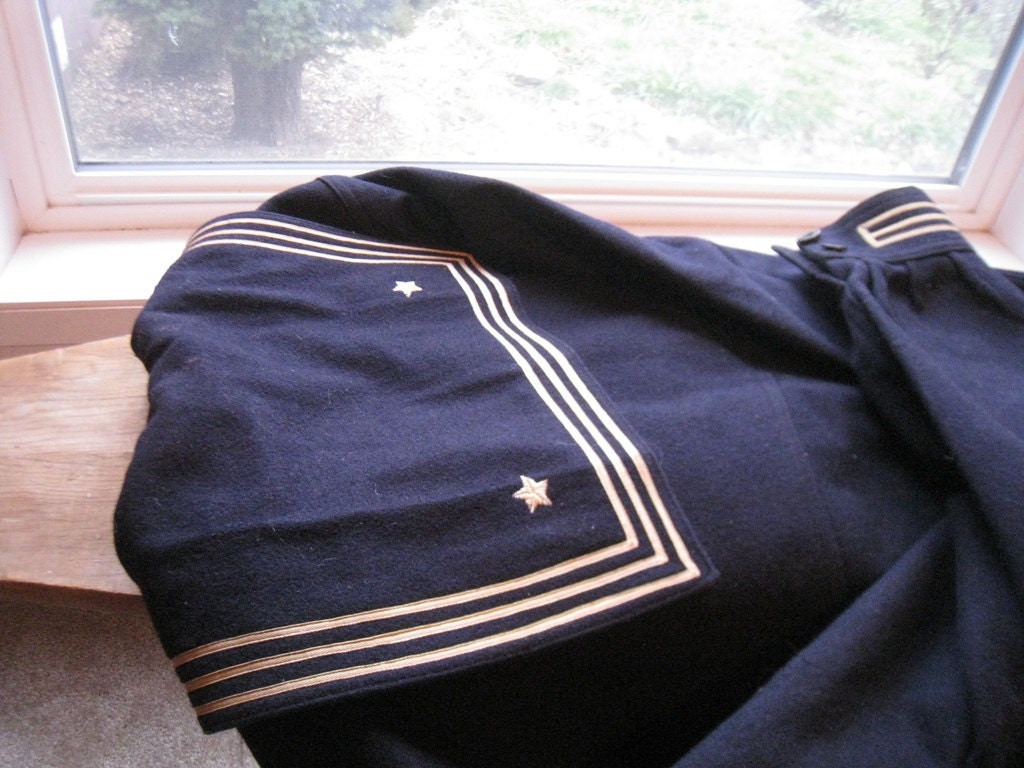 Vintage WWII US Navy Uniform Cracker Jack Dress by MtHoodVintage