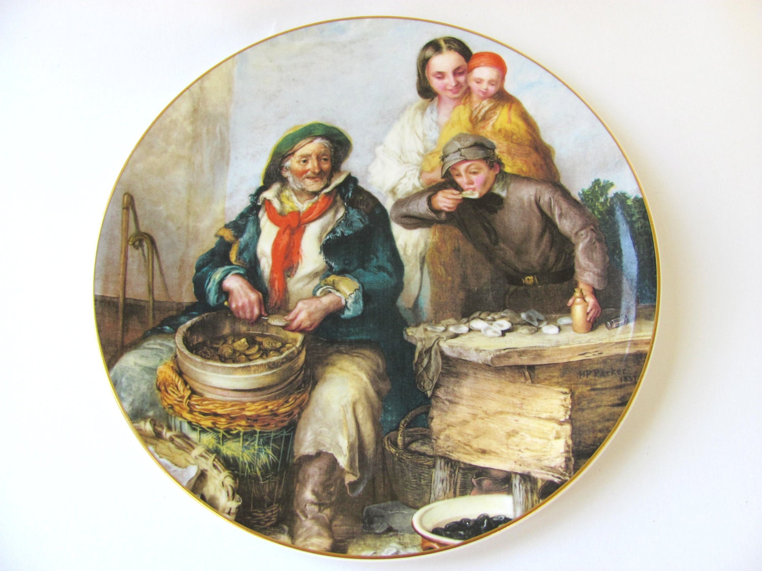 Vintage Collectible Plate Oyster Catchers