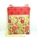 Cross body bag, sling, travel purse, hipster purse pink orange floral