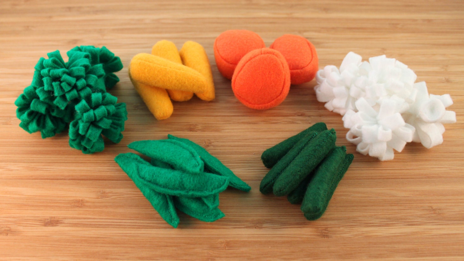 felt vegetables