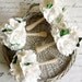 Woodland weddings, Fabric flower bouquets, Wedding fabric bouquet set, Bride and Bridesmaid Cotton Magnolia Bouquet set