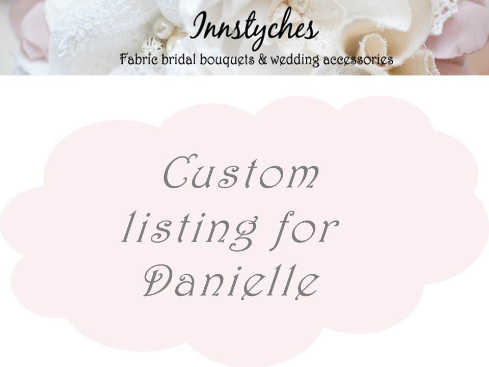 Cotton magnolia wedding bouquets deposit - Reserved for Danielle