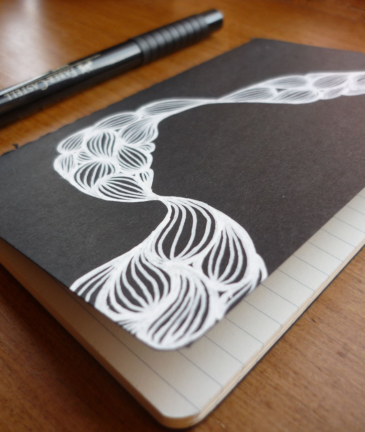 Hand Illustrated Black Moleskine