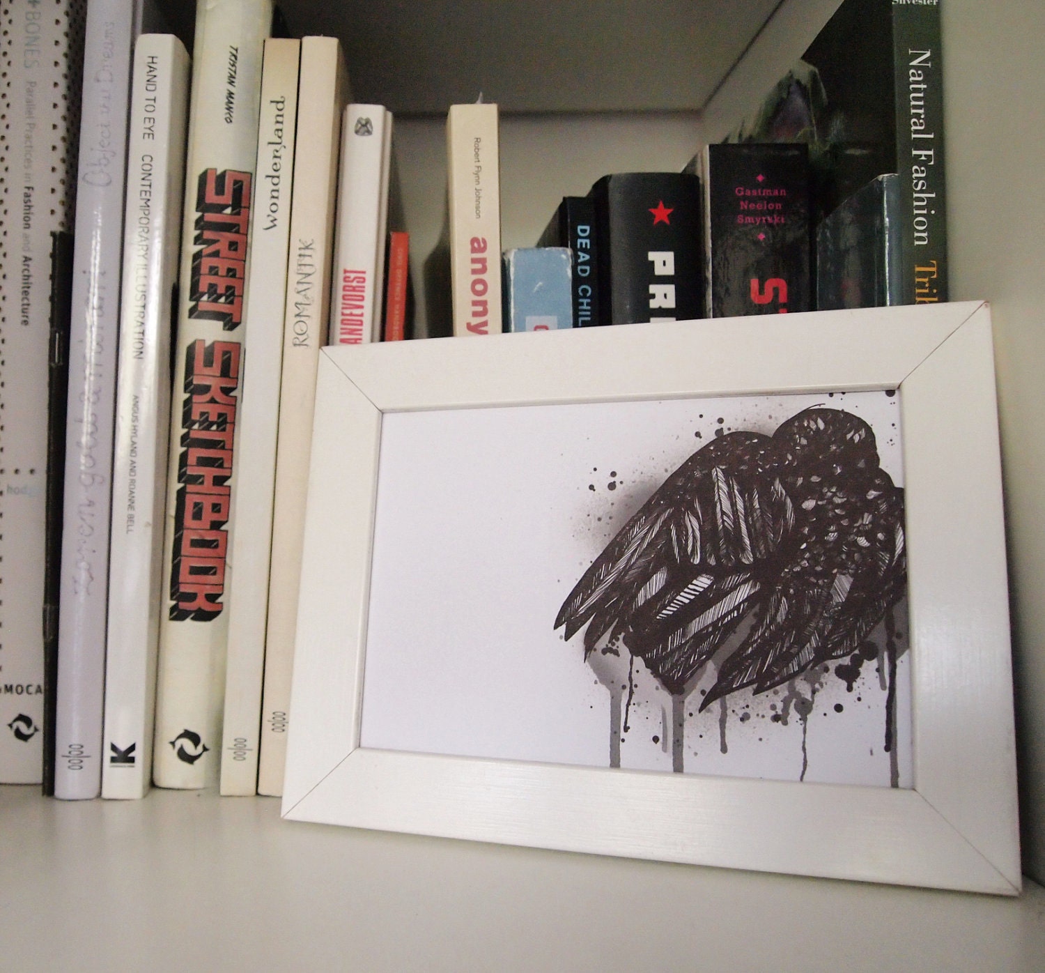 A5 Crow Illustration - Sleeping Raven, 8.3 x 5.8" Art Print