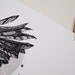 Blackbird Illustration Print - black and white bird drawing A3, 16.5" x 11.7" Art Print