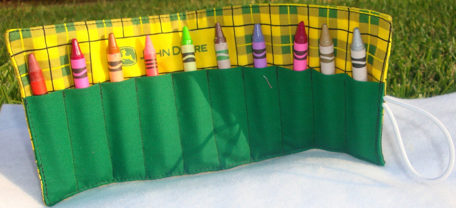 John Deere Crayon Roll Up