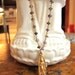 Iolite on Gold Vermeil Chain Necklace with a24K Gold Vermeil Abhaya Buddha