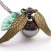 pocket watch---Golden Snitch&BLACK-GUN ball Harry Potter series pocket watch with antique bronze wings,alloy chain necklace