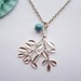 necklace--antique silver branch pendant,alloy necklace