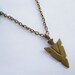 necklace---antique bronze arrowhead,alloy necklace