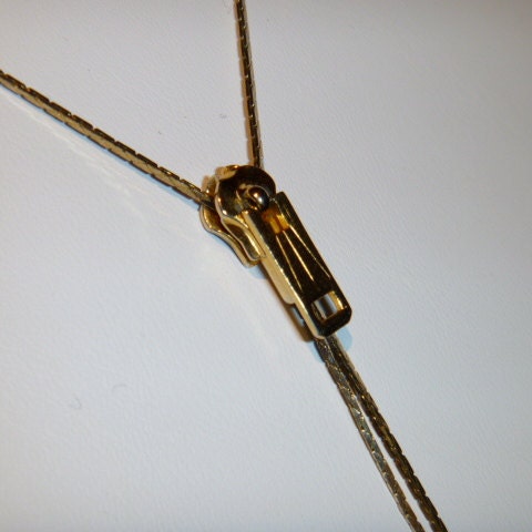 Vintage Gold Zipper Necklace by LomaPrietaVintage on Etsy