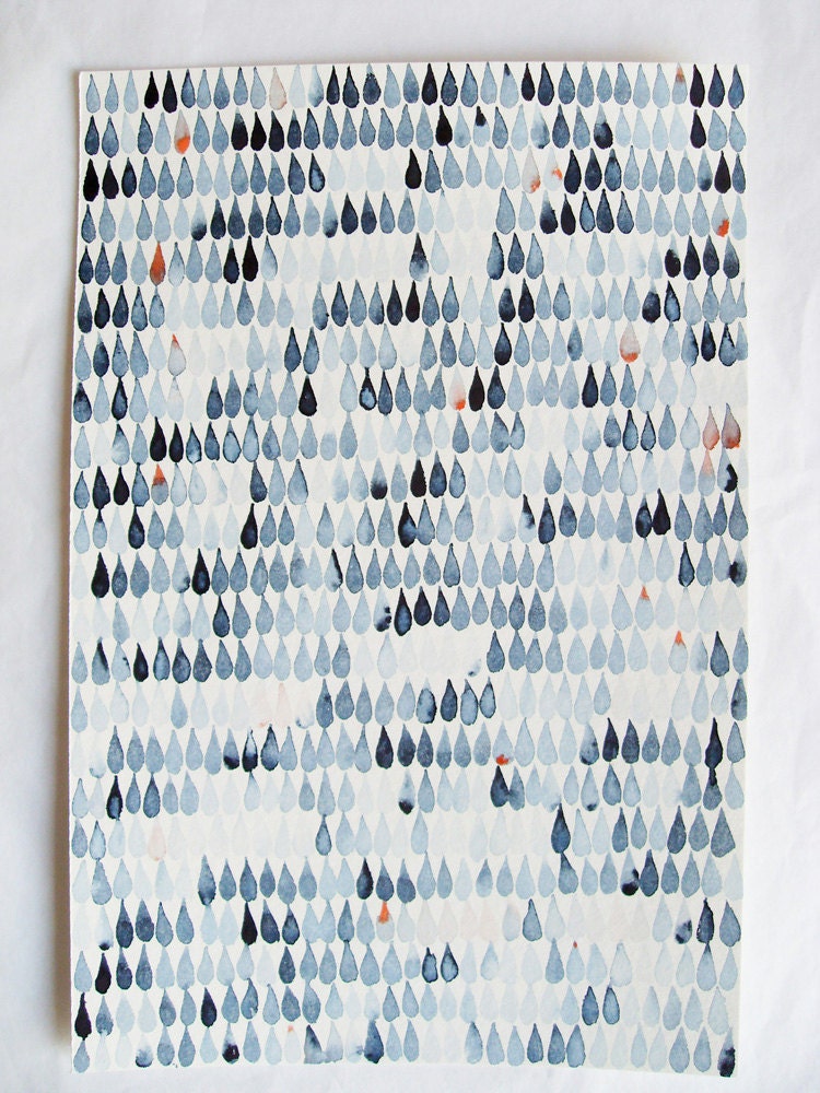 Winter Rain - Original Watercolor Painting