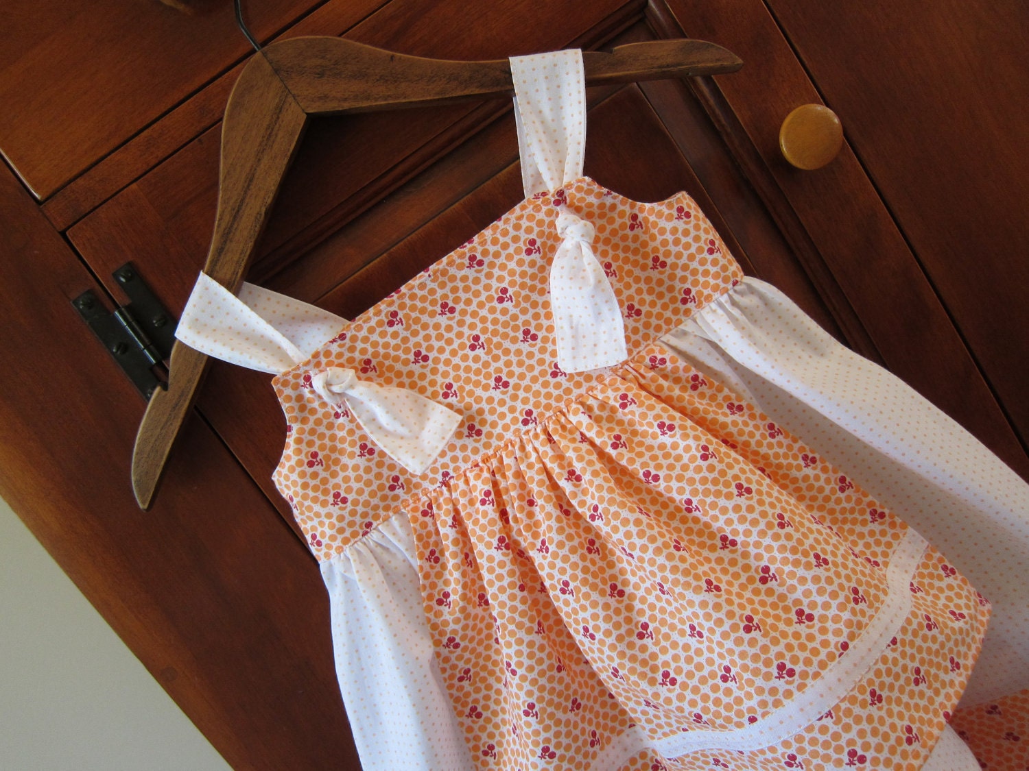 Knot Apron Dress 4T Toddler Ready To Ship Vintage Inspired Sundress