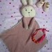 PDF Pattern for Hand Knit Bunny Blanket Lovie For Baby Knitted Knitting Pattern Security Blanket by Girlpower