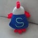 Super Chicken In Cape, Hand Knit Soft Waldorf Toy by Girlpower Superchicken Plush Doll