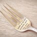 The LOVE OF FOOD...George Bernard Shaw Quote - Upcycled Vintage Silverware large serving fork hand stamped