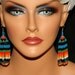 NEW Native American "PowWow Dancer" Loop Beaded Earrings