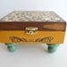 Leopard Trinket Box, Jewelry Box, Stash Box, Decopaged Box, Altered Cigar Box