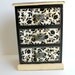 One of a Kind Elegant Jewelry Box, Stash Box, Trinket Box, Cream and Black, Home Decor