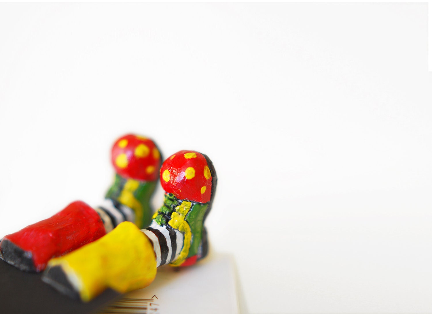 Funny clown boots bookmark .Children gift. bright circus book marker. Funny present for kids, child, all. ohtteam