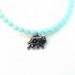 Silver Elephant Charm Memory Wire Bracelet, Shabby Chic