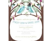 Love Bird Wedding Invitation Set