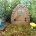 Free Shipping Miniature Fairy Door faux wood, has wire stems for secure placement in your outdoor garden or indoor terrarium
