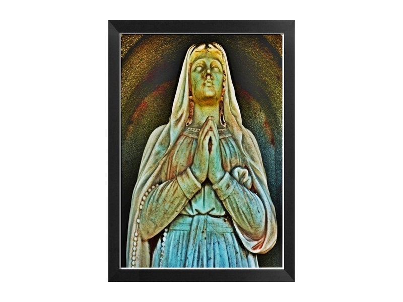 Gothic Dark Art, Mother Mary, Virginia 4x6 Fine Art Print, Cemetery Art, Ready to Frame