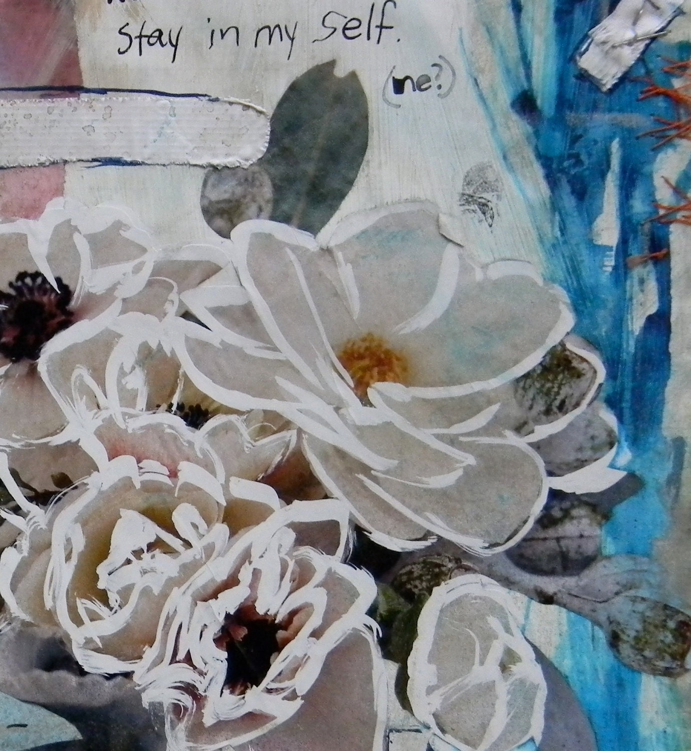 art // print // giclee // collage // "stay in self"