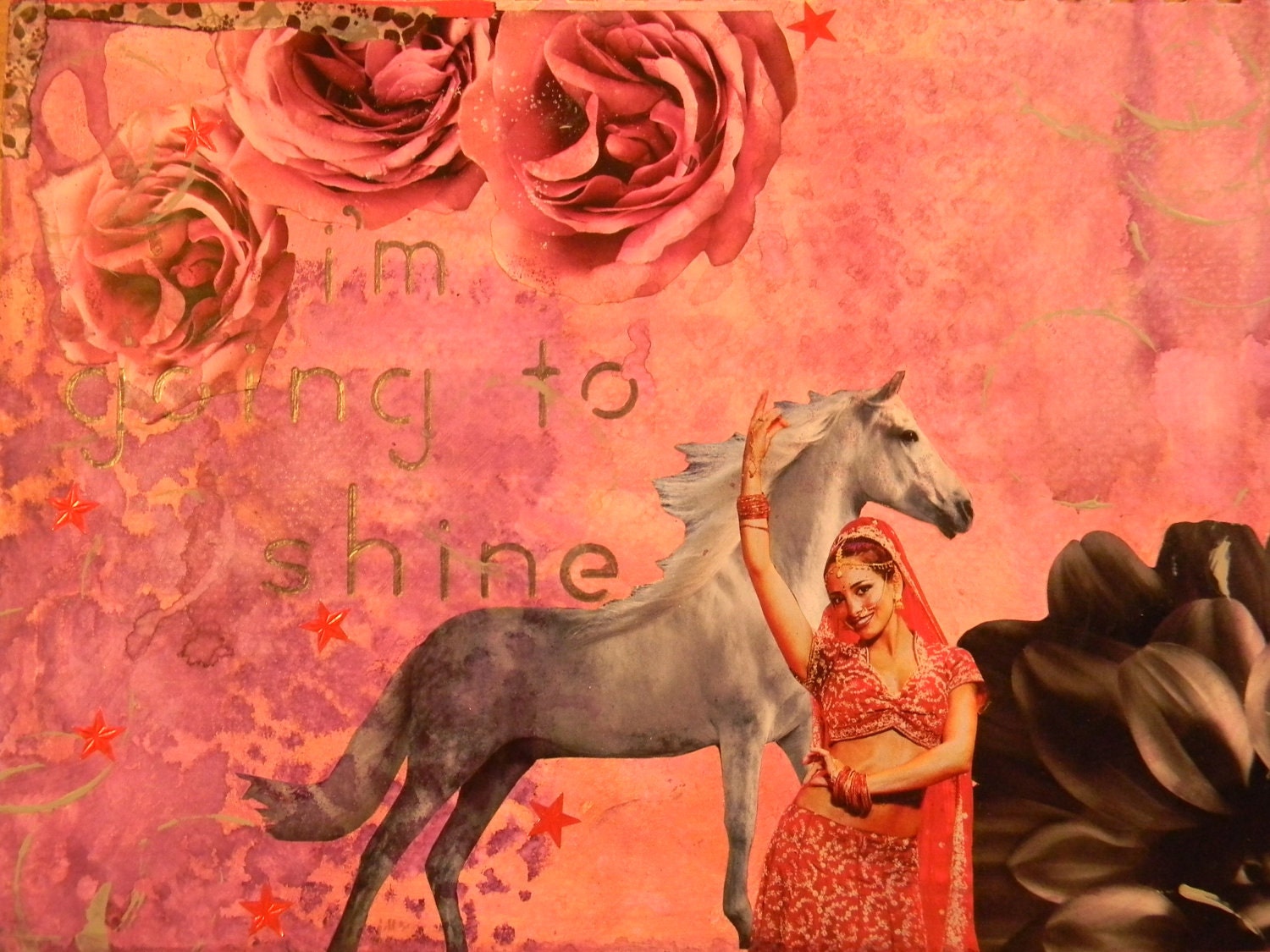 art // print // giclee // collage // "I'm Going to Shine", 8 1/2 x 11