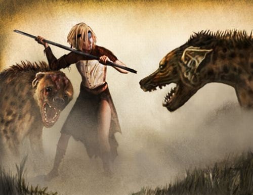 ALLIE'S BATTLE: HYAENODONS (Abney Park "Airship Pirates") Art Print 8.5"x11" by mandem