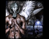 PEACEKEEPER (Cruxshadows DreamCypher) Angel Art Print 12x12 by MANDEM