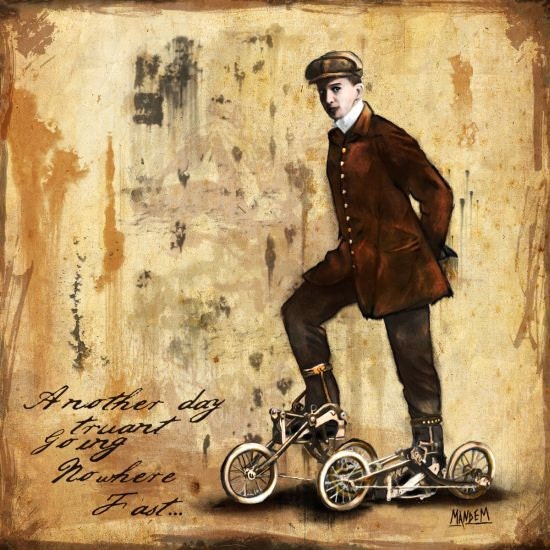 Truant (Abney Park "Airship Pirates") Steampunk Art Print 8"x8" by MANDEM
