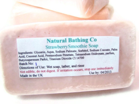 Organic Strawberry Smoothie Handmade Glycerin Soap Mothers Day