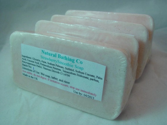 Organic Strawberry Smoothie Handmade Glycerin Soap Mothers Day