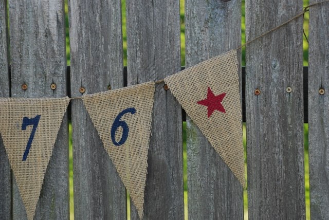 Burlap Banner- Patriotic