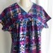 Women's size 3X 26 28 Blues Batik Caftan Robe all Cotton