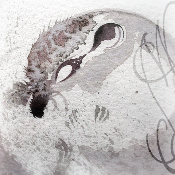 Martinefa's Original watercolor and Ink Rodent "Rongeur"
