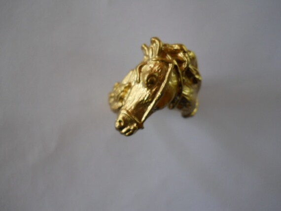 14k Horse Head Ring Yellow Gold Solid Free Shipping IN USA
