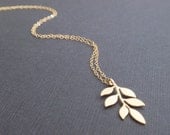 Six Leaves 14k Gold Filled Necklace - simple everyday jewelry - Bridesmaid, Wife, Girlfriend, Mothers Gift Idea