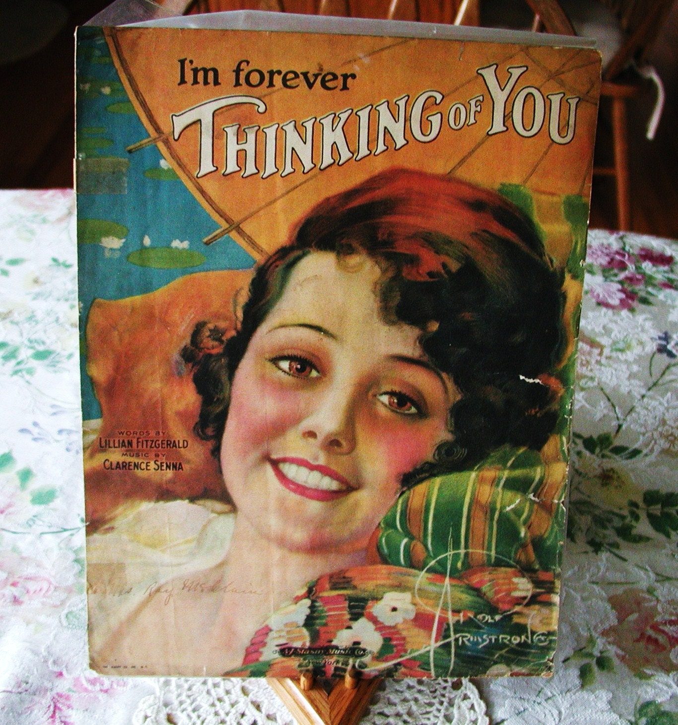 10% Discount CLEARANCE 1920's Sheet Music - I'm Forever Thinking of You  By Clarence Senna