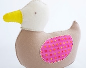 Felt Toy Duck- Natural Toy Stuffed Waldorf Animal Doll