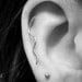 14K YELLOW GOLD: Unsteady Ground - Wave Cartilage Earring